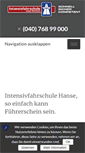 Mobile Screenshot of intensivfahrschule-hanse.de